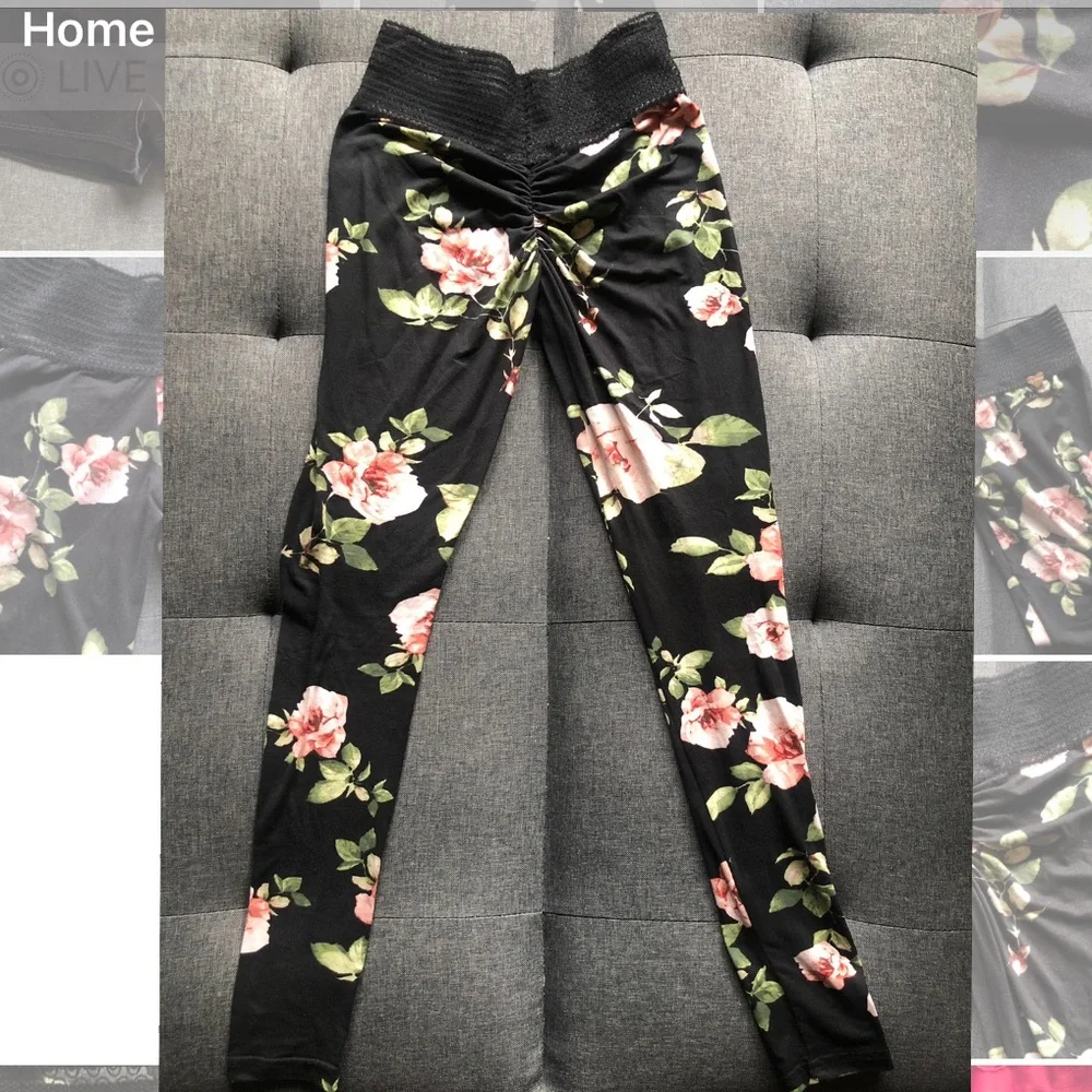 SOLD on Ⓜ️ Cute Booty Lounge Floral Legging XS - Picture 4 of 10